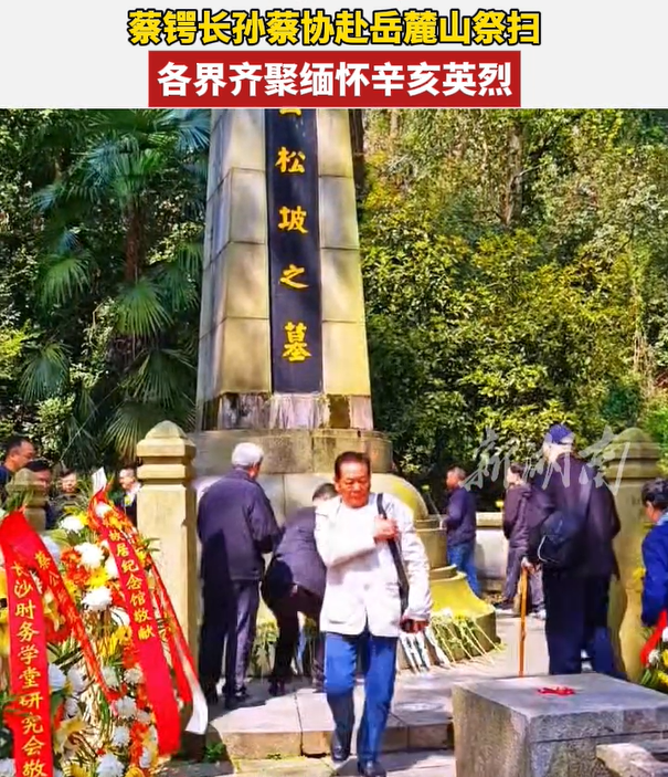 蔡锷长孙蔡协赴岳麓山祭扫 各界齐聚缅怀辛亥英烈